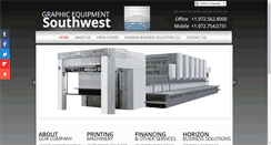 Desktop Screenshot of graphicequipmentsw.com